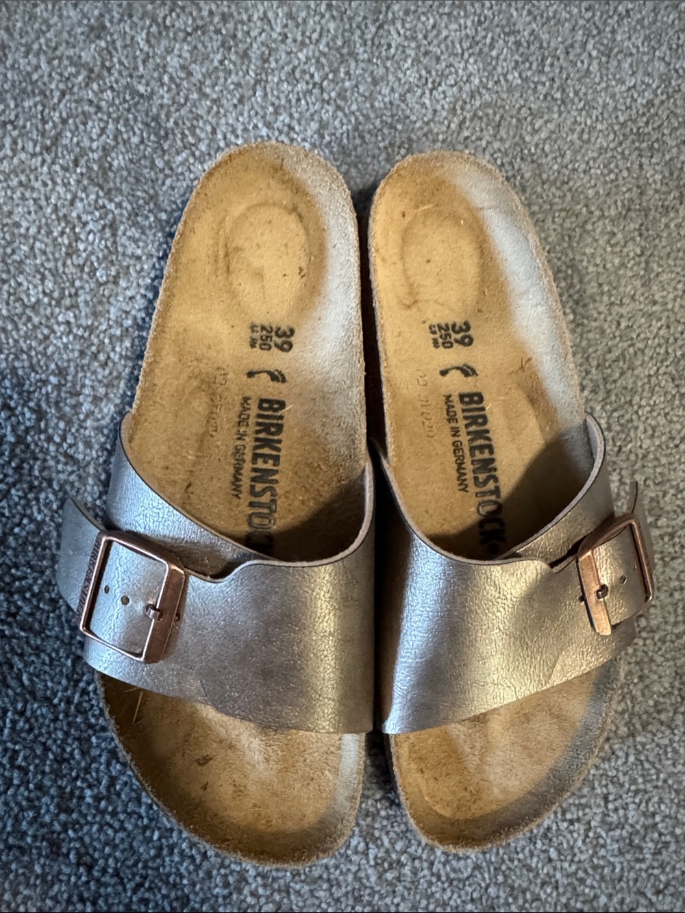 Birkenstock Kids Metallic Bronze Single Strap Sandals